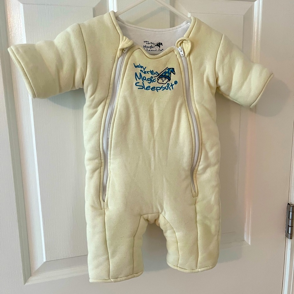 Baby Merlin's Magic Sleepsuit - 100% Cotton - Baby Sleep Suit - Cream - 6-9m